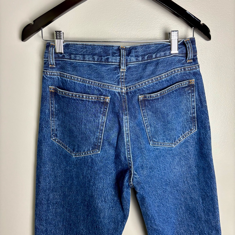 NEW Madewell The Longline Straight Leg Deep Wash McKinney Wash Jeans Size 25 - Picture 11 of 15